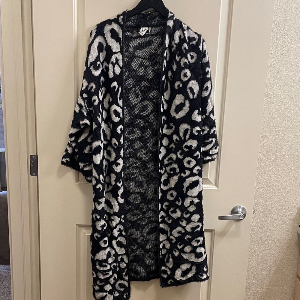Akemi + Kin Black and White Knit Cardigan